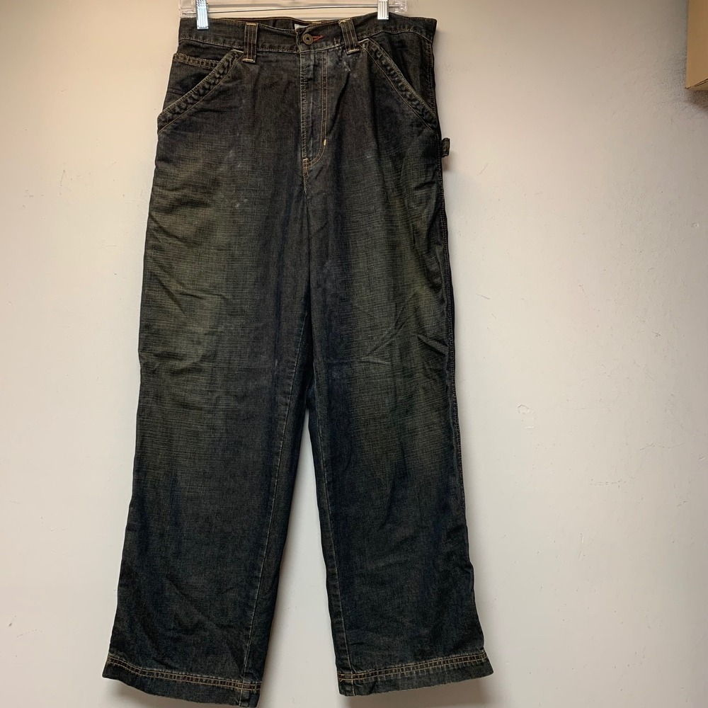 Old Navy Painter's Jeans Men 33x30 Dark Wash Good Carpenter Utility Denim